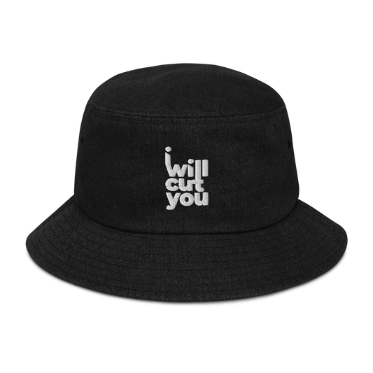 Embroidered Denim bucket hat (its kinda ugly, but hey!)